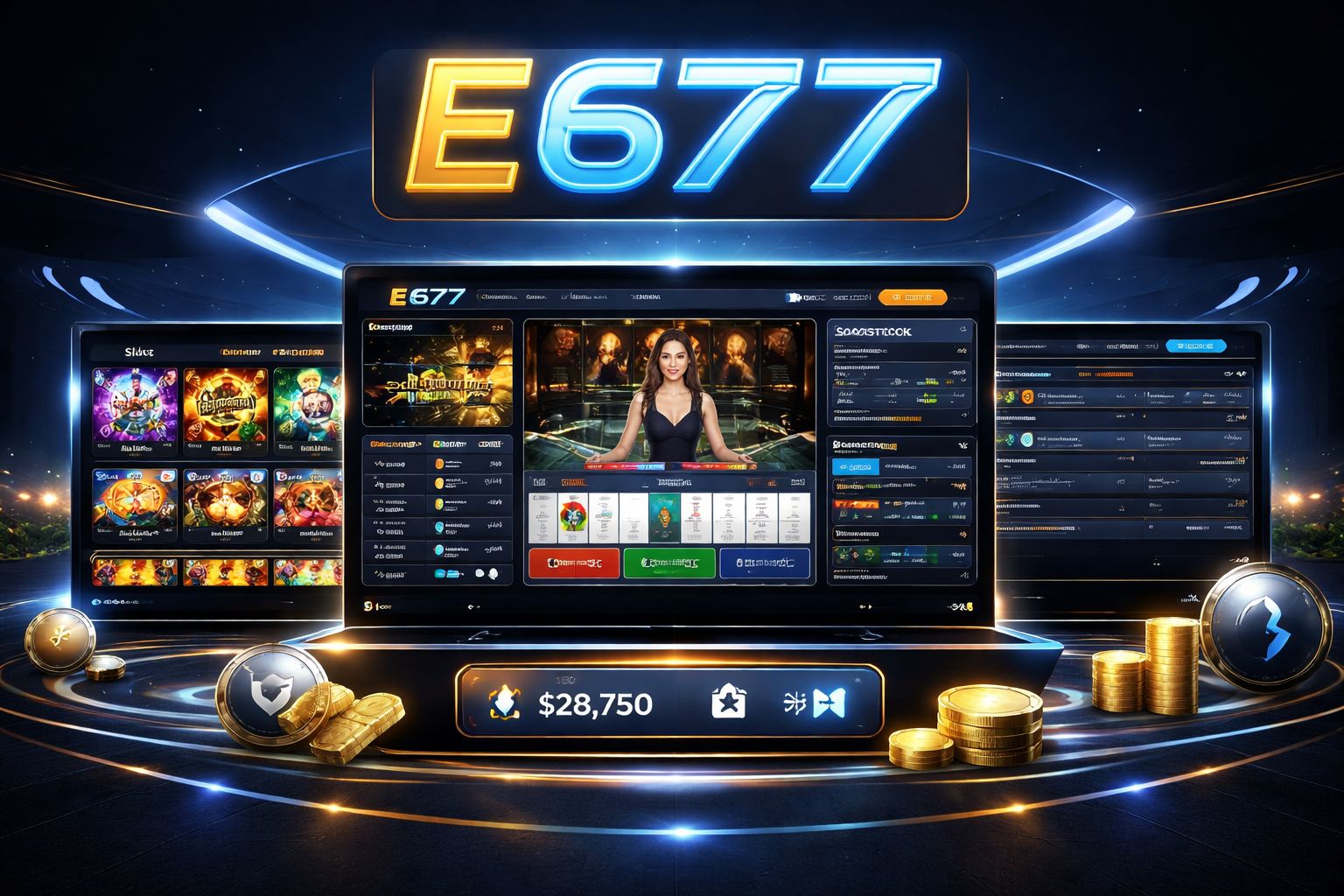 E677 gaming platform dashboard preview
